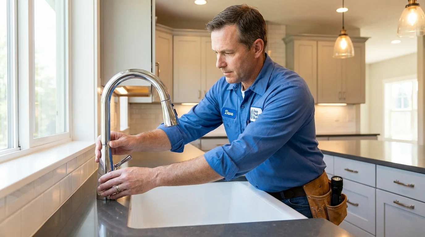 Kitchen faucet installation by Johns Plumbing LLC in Karnes City