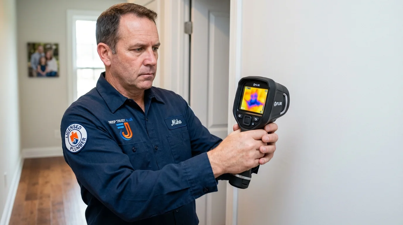Thermal imaging leak detection by Johns Plumbing LLC in Karnes City