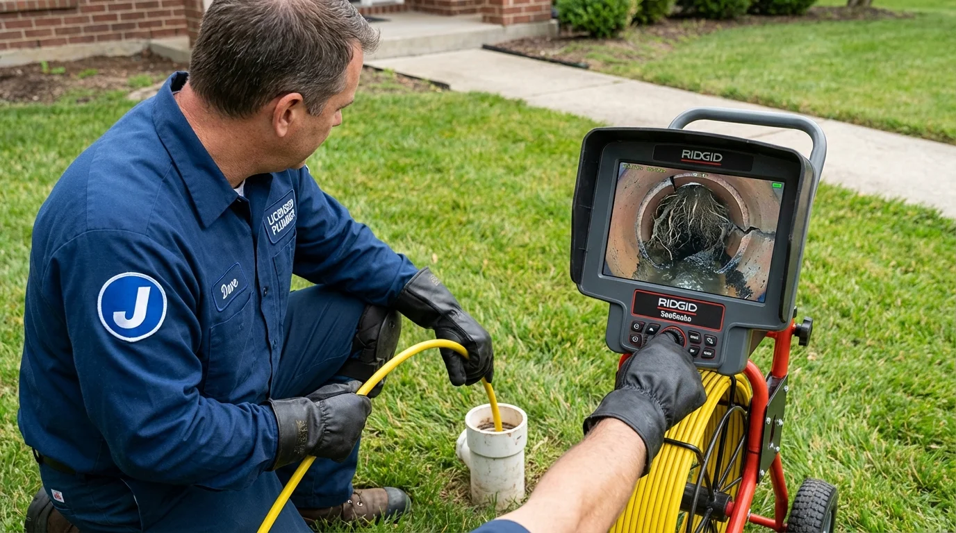 Sewer camera inspection being performed by Johns Plumbing LLC in Karnes City